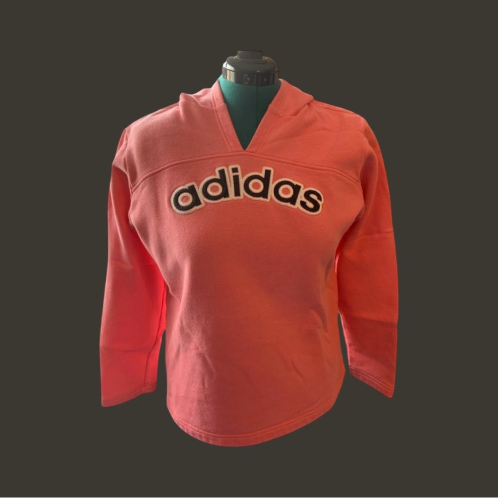 Adidas Pink Pullover Sweatshirt with Hoodie